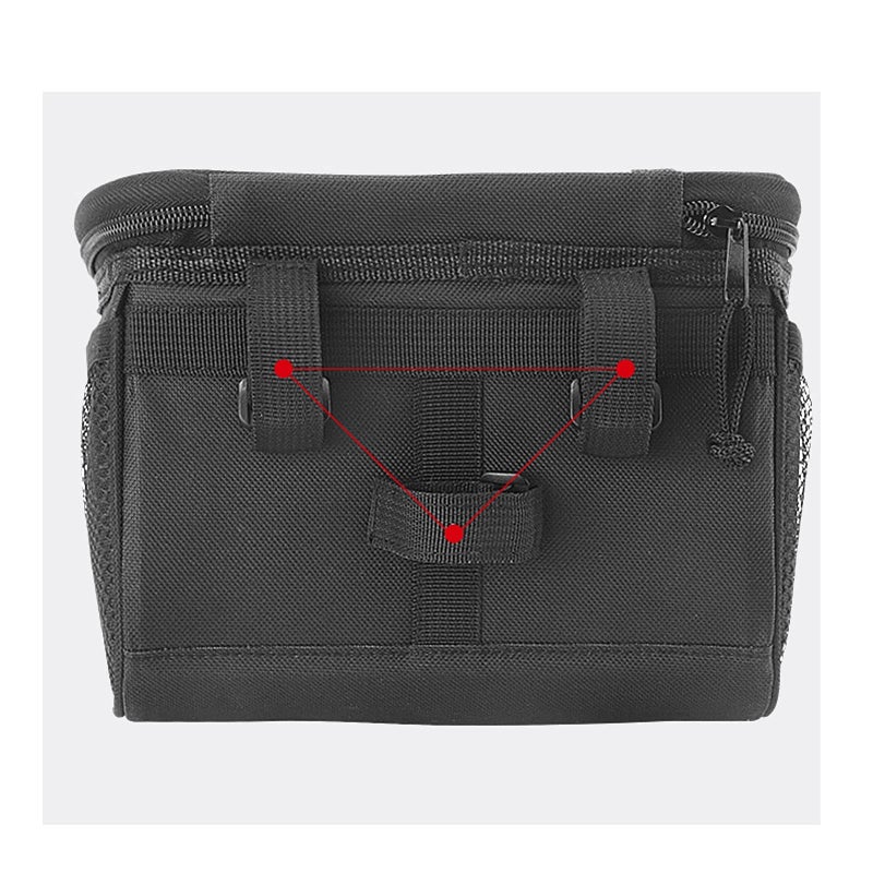 traderplus Bike Handlebar Bag Bicycle Front Basket Scooter Bag Insulated Cooler Storage Pouch Road Mountain Cycling Pack Cycling Accessories with TPU Touch Screen & Reflective Stripe - Image 5